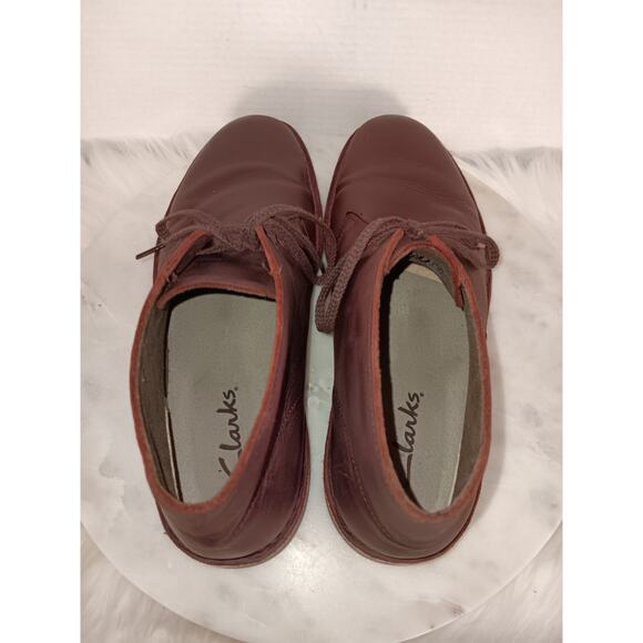 Clarks Bushacre Men\'s Size 10 Desert Boots Leather Burgundy 15522 main image 12